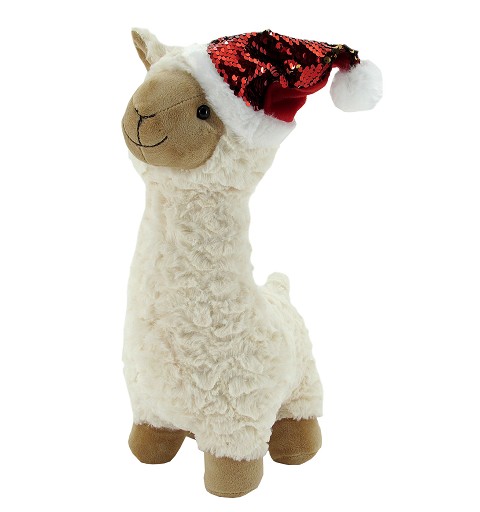 Llama de Peluche Nina Navidad