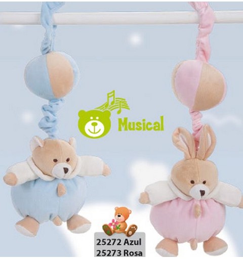 Oso Azul Caja Musica 30 cm.
