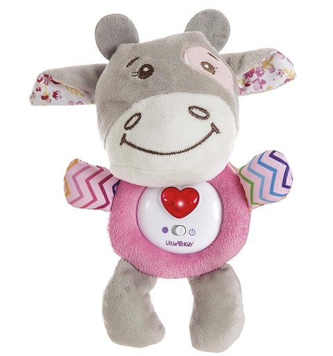 Peluche Vaca Corazón Luz y Melodías para bebés