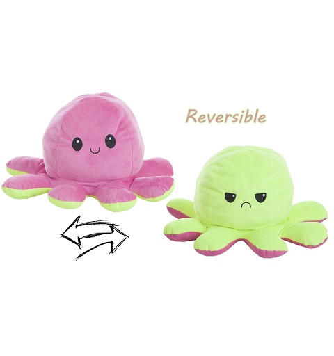 Pulpo Reversible Rosa/Verde...