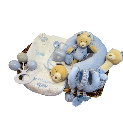 Canastilla Bebe Osito Azul