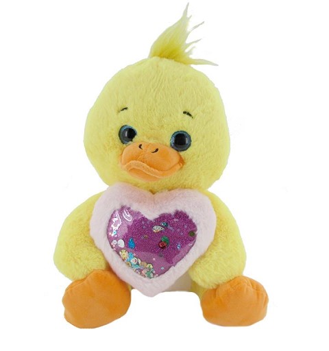 Pato Corazon Rosa 38Cm