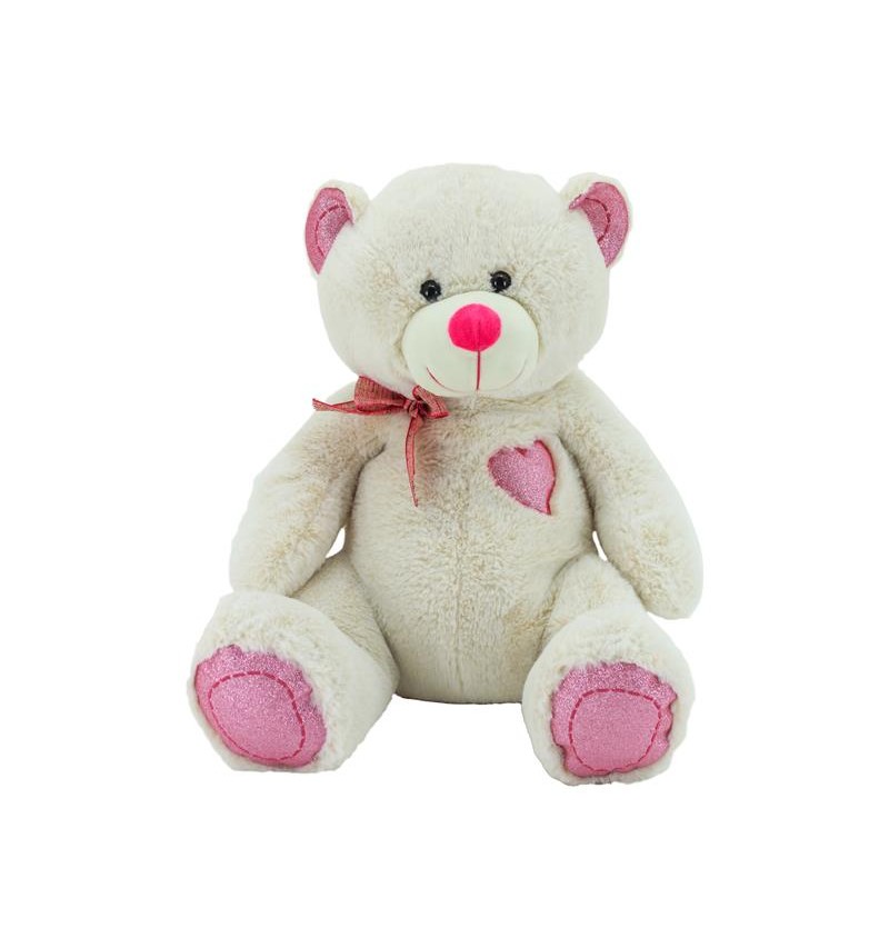 Oso Blanco Corazon Rosa