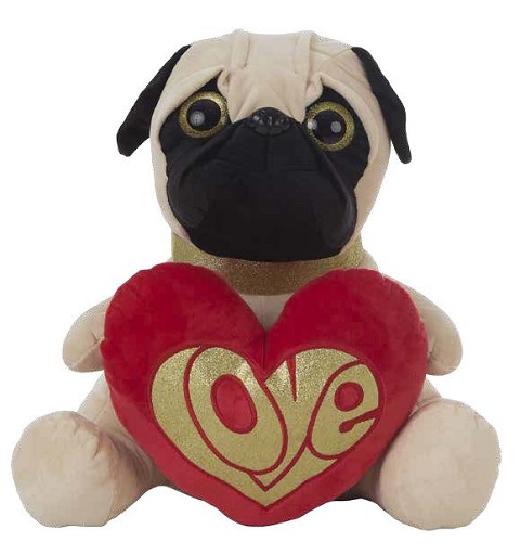 Bulldog de Peluche con Corazón