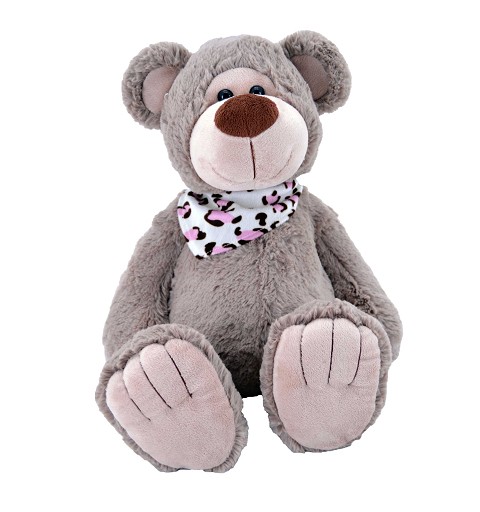 Oso de Peluche Gris Bandana...